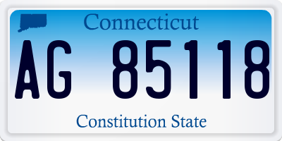 CT license plate AG85118