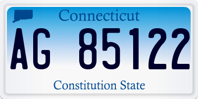 CT license plate AG85122
