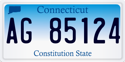 CT license plate AG85124