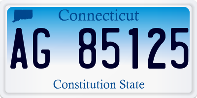 CT license plate AG85125