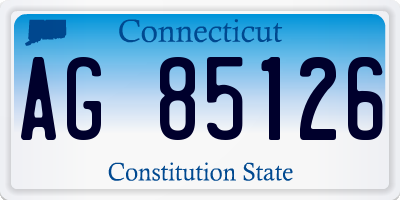 CT license plate AG85126