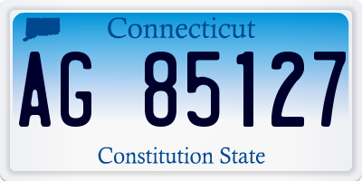 CT license plate AG85127