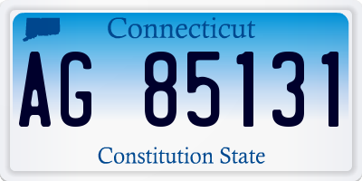 CT license plate AG85131
