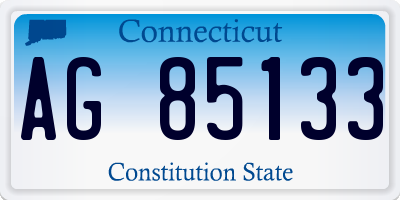 CT license plate AG85133