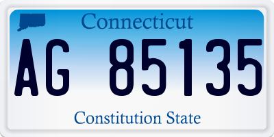 CT license plate AG85135