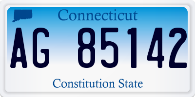 CT license plate AG85142