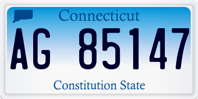 CT license plate AG85147