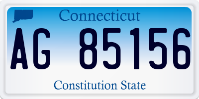 CT license plate AG85156