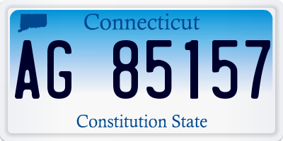 CT license plate AG85157