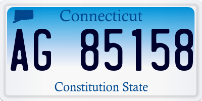 CT license plate AG85158