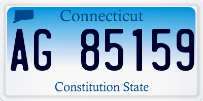 CT license plate AG85159