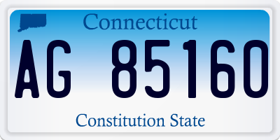 CT license plate AG85160