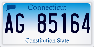 CT license plate AG85164