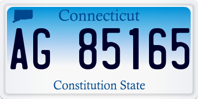 CT license plate AG85165