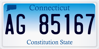 CT license plate AG85167