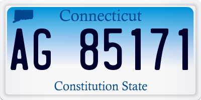 CT license plate AG85171