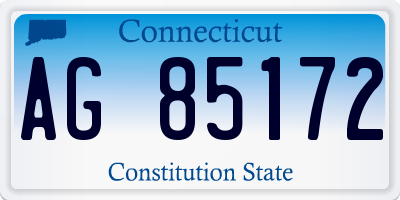 CT license plate AG85172