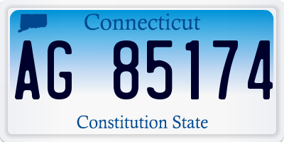 CT license plate AG85174