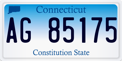 CT license plate AG85175