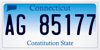 CT license plate AG85177