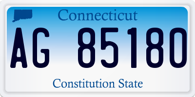 CT license plate AG85180