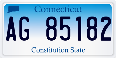 CT license plate AG85182