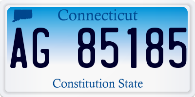 CT license plate AG85185