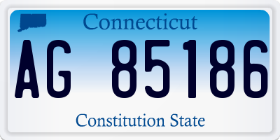 CT license plate AG85186