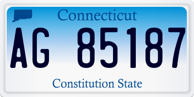 CT license plate AG85187