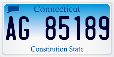 CT license plate AG85189