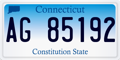 CT license plate AG85192