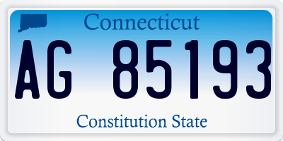 CT license plate AG85193