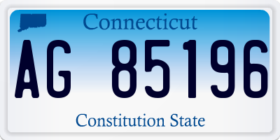 CT license plate AG85196