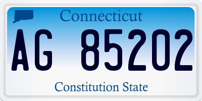 CT license plate AG85202
