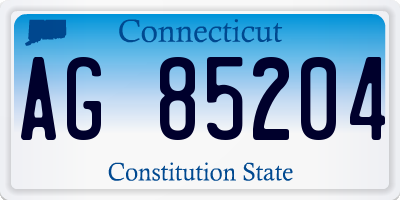 CT license plate AG85204