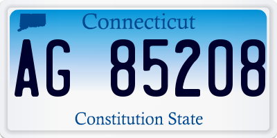 CT license plate AG85208