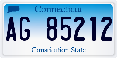 CT license plate AG85212