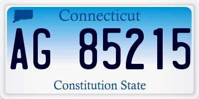 CT license plate AG85215