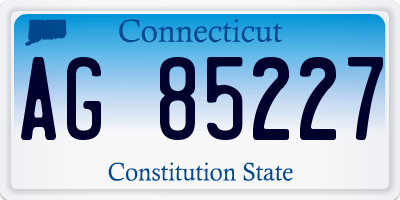 CT license plate AG85227