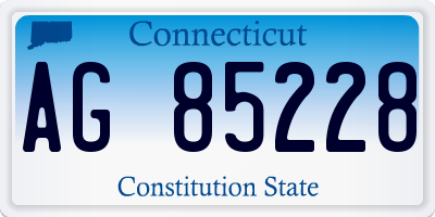 CT license plate AG85228