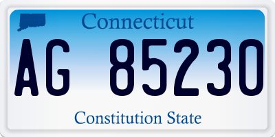 CT license plate AG85230