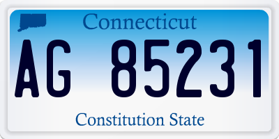 CT license plate AG85231