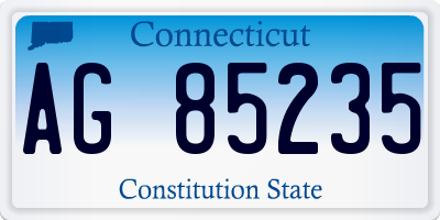 CT license plate AG85235