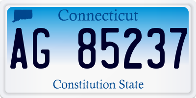 CT license plate AG85237