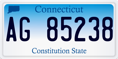 CT license plate AG85238