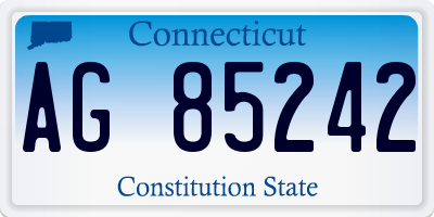 CT license plate AG85242