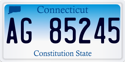 CT license plate AG85245