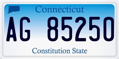 CT license plate AG85250