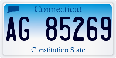 CT license plate AG85269