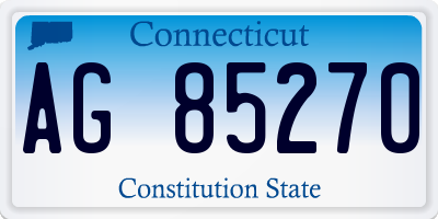 CT license plate AG85270